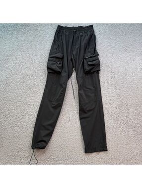 Represent 247 Black Technical Cargo Pants Men's S Utility Drawstring Streetwear